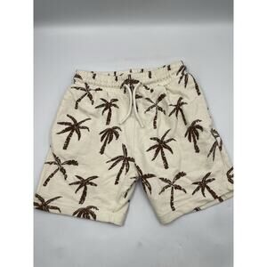 Boys Next Brand Size 5-6T Pull on Drawstring Palm Trees Shorts EUC